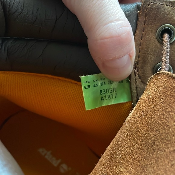 brown smooth leather timberland boots - Picture 4 of 6